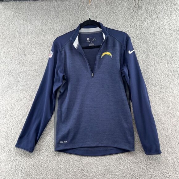 Nike Navy Los Angeles Chargers Fan Gear Element Half-Zip Performance Jacket XS - Picture 3 of 14